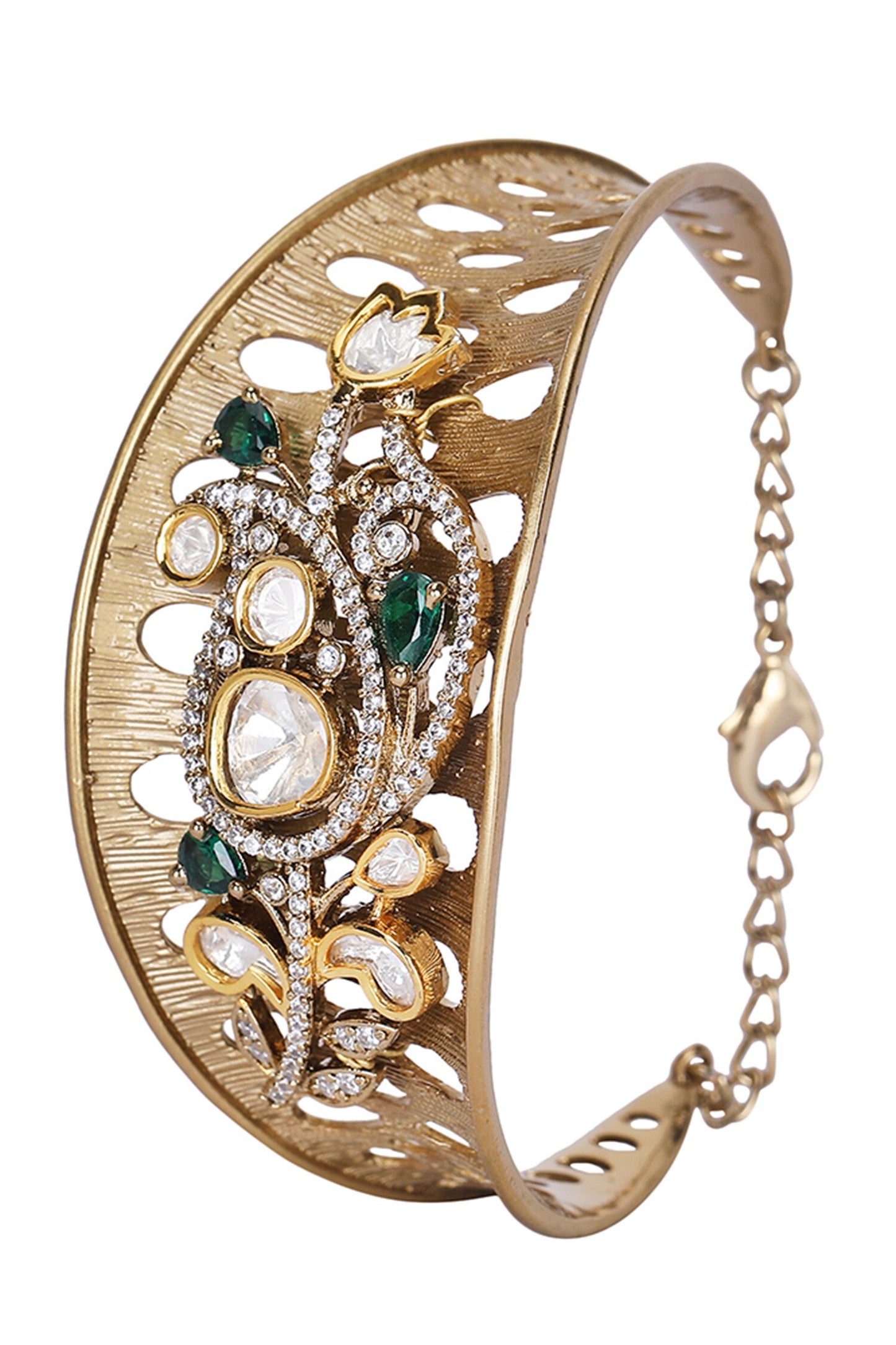 Kundan Embellished Cuff Bracelet 