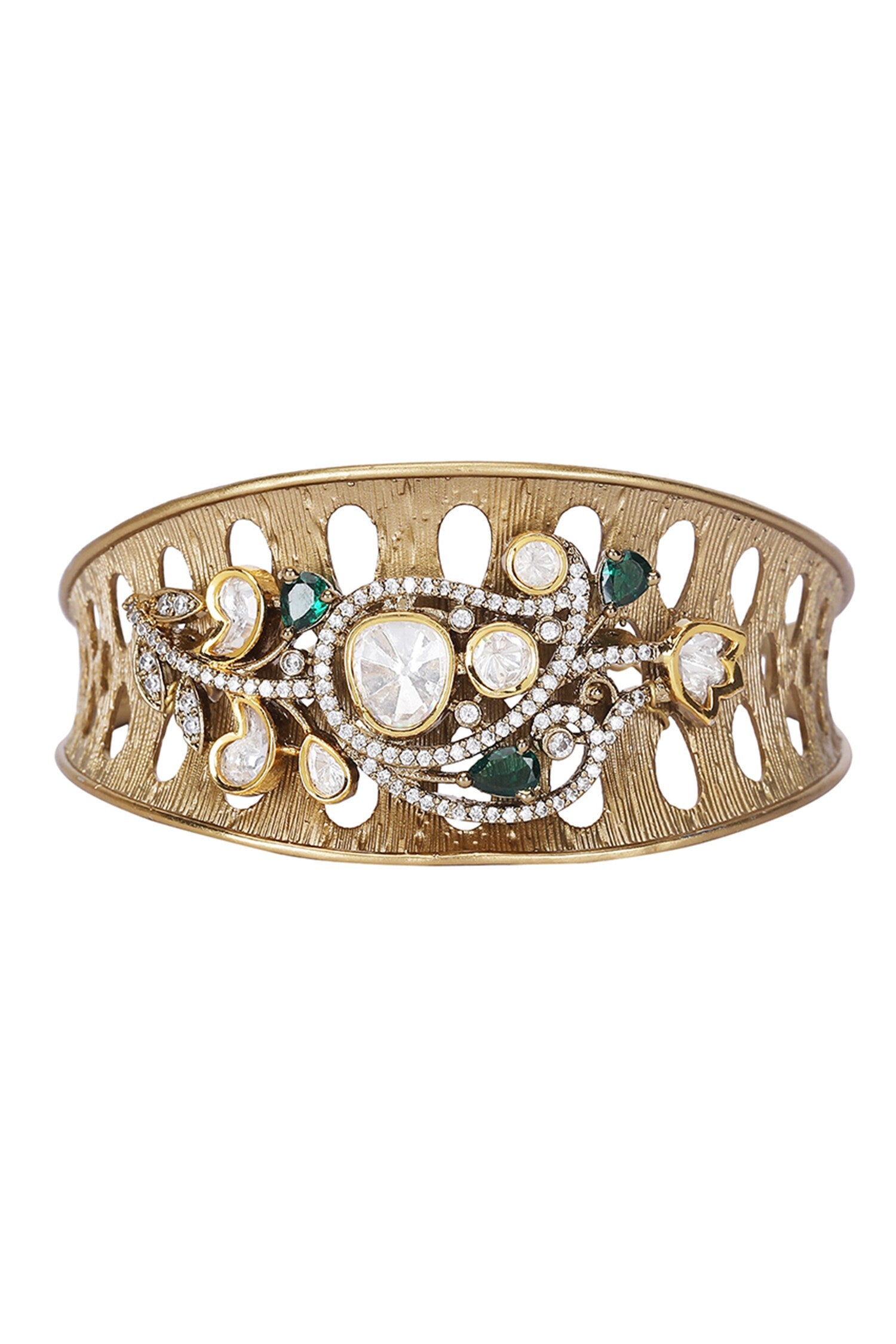 Kundan Embellished Cuff Bracelet 