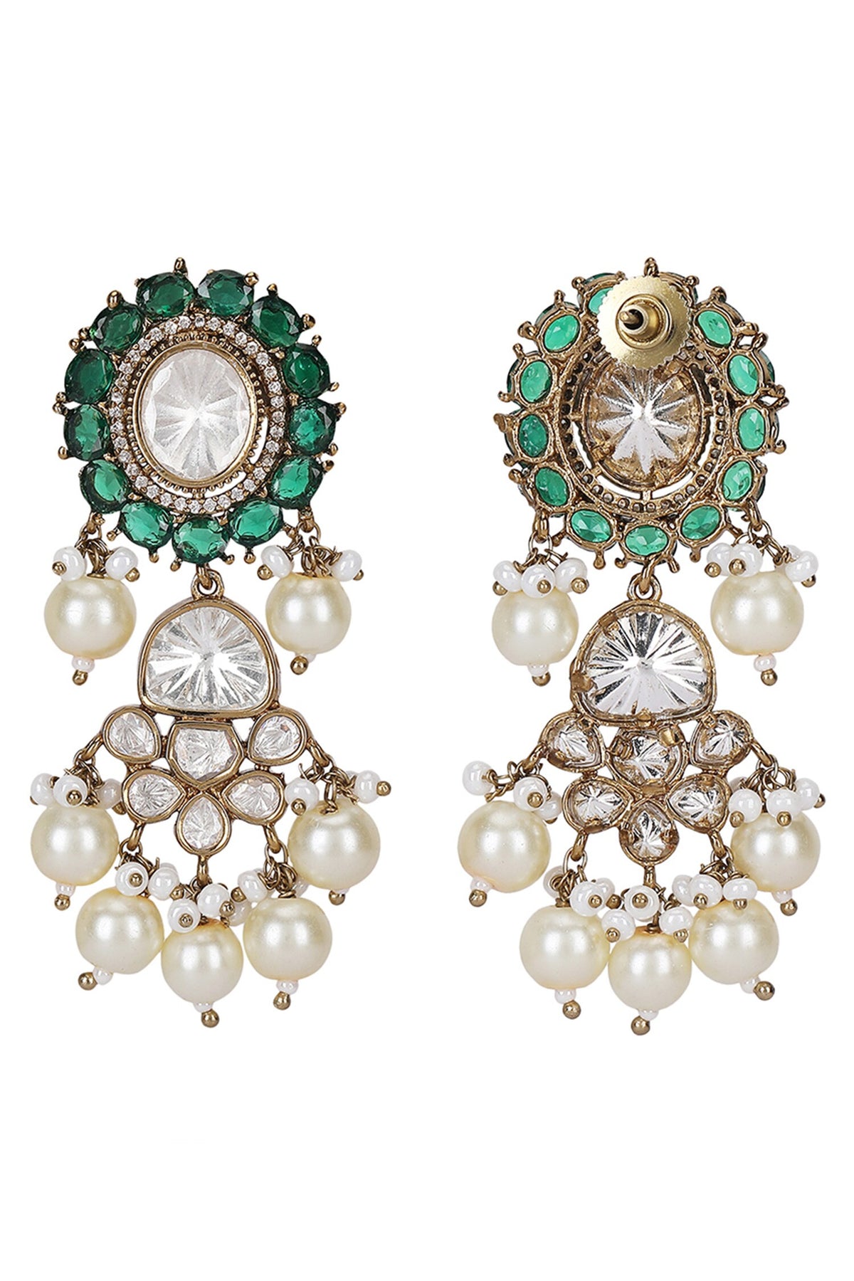 Kundan Pearl Embellished Necklace Set 