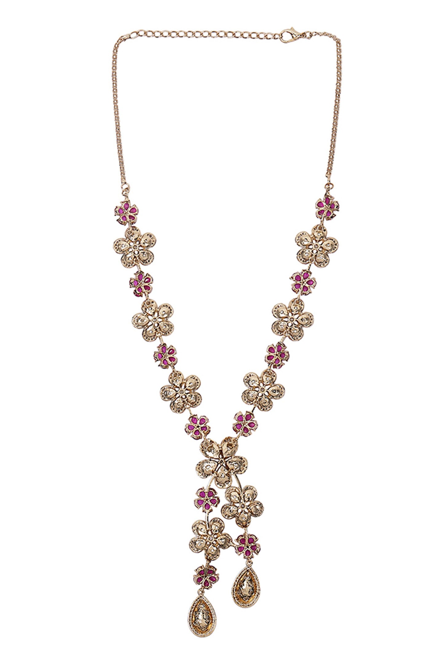 Floral Shaped Pendant Necklace Set 