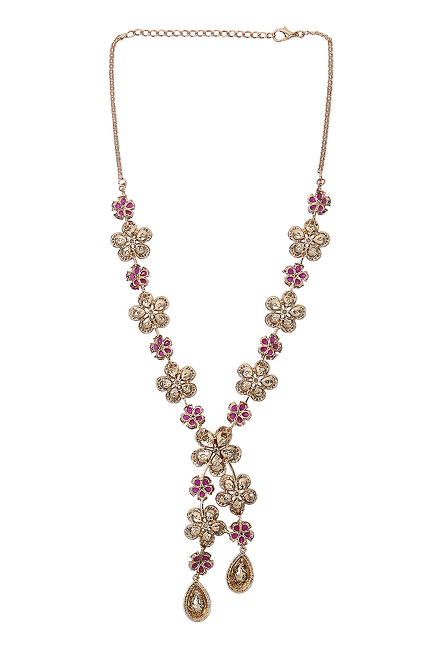 Floral Shaped Pendant Necklace Set 