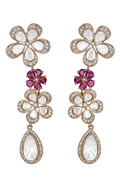 Floral Shaped Pendant Necklace Set 