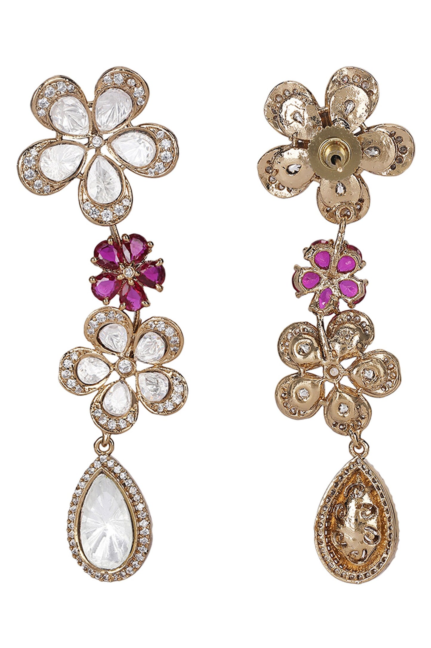 Floral Shaped Pendant Necklace Set 