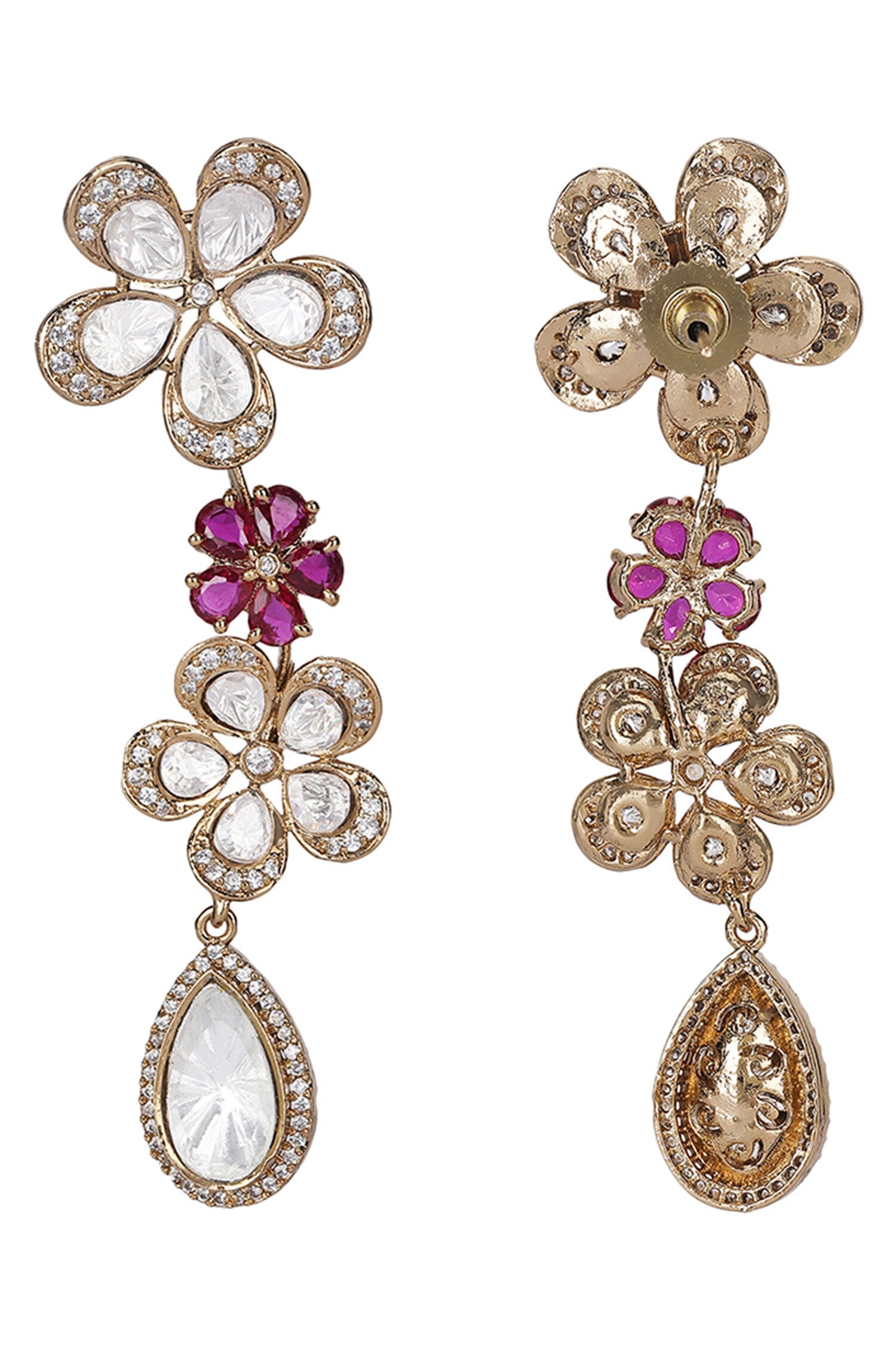 Floral Shaped Pendant Necklace Set 