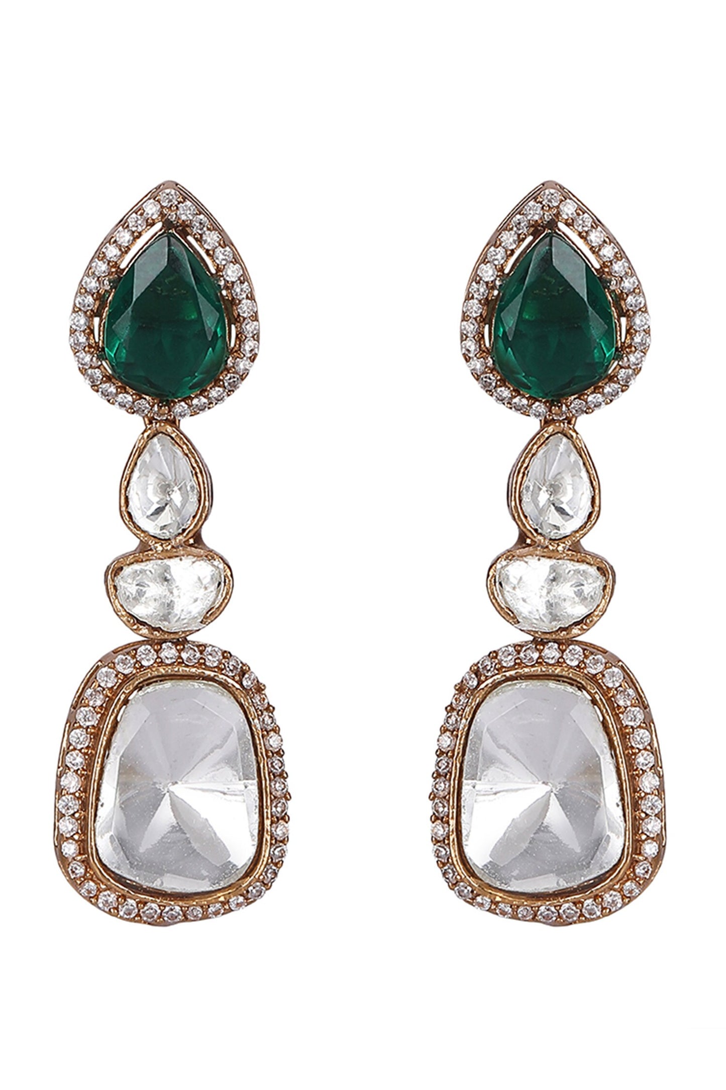 Kundan Stone Embellished Necklace Set 