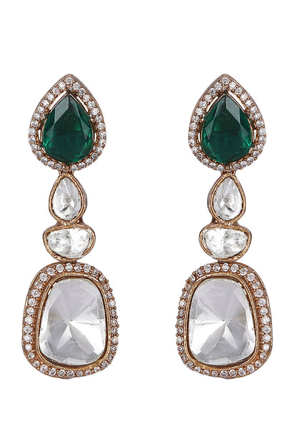 Kundan Stone Embellished Necklace Set 