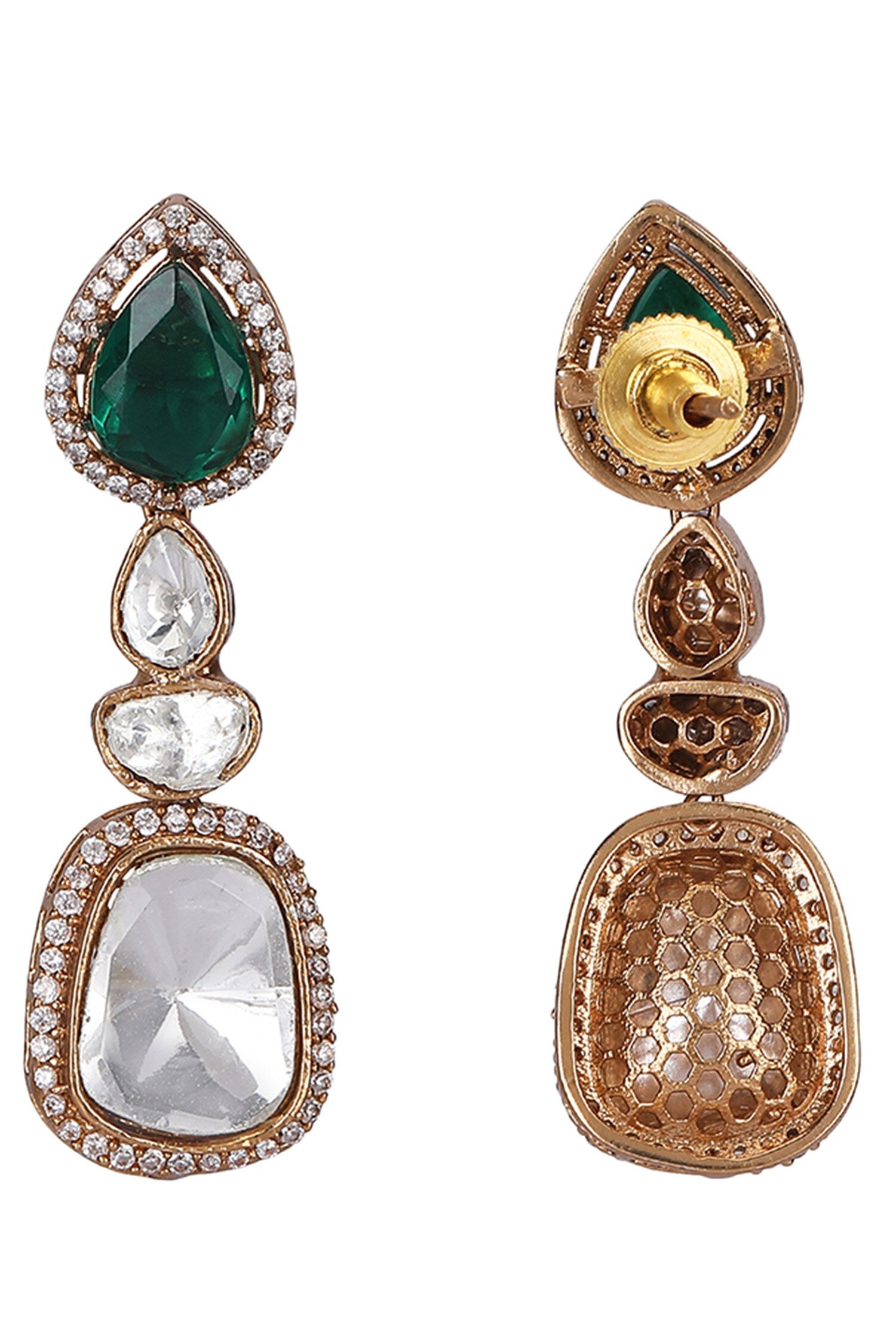 Kundan Stone Embellished Necklace Set 