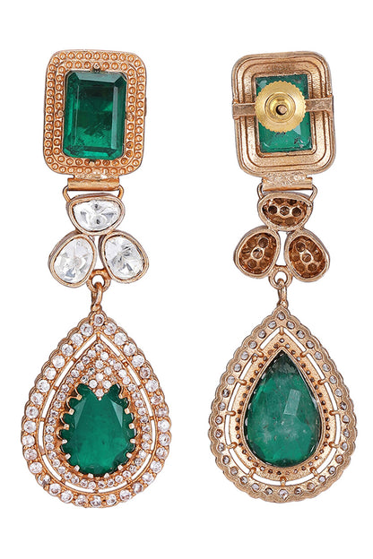 Crystal Kundan Embellished Necklace Set 