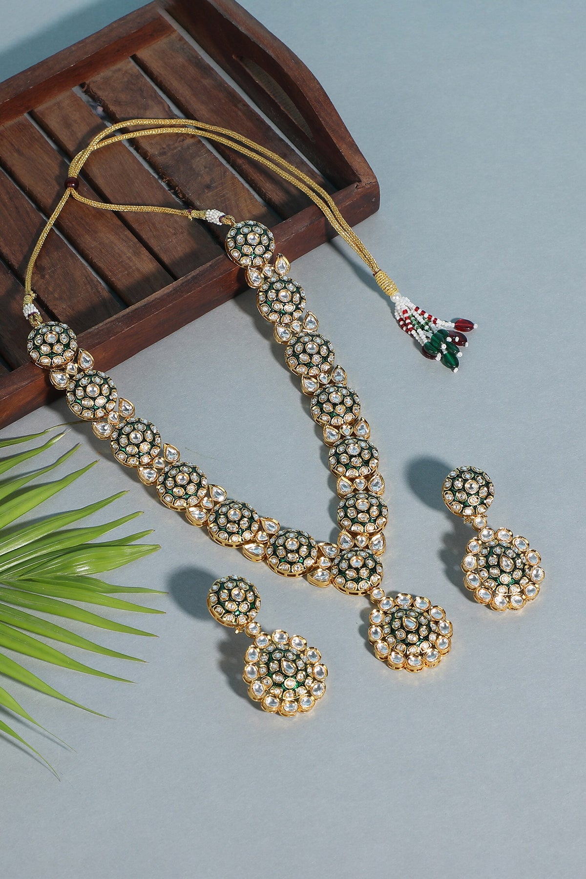Kundan Floral Necklace Set 