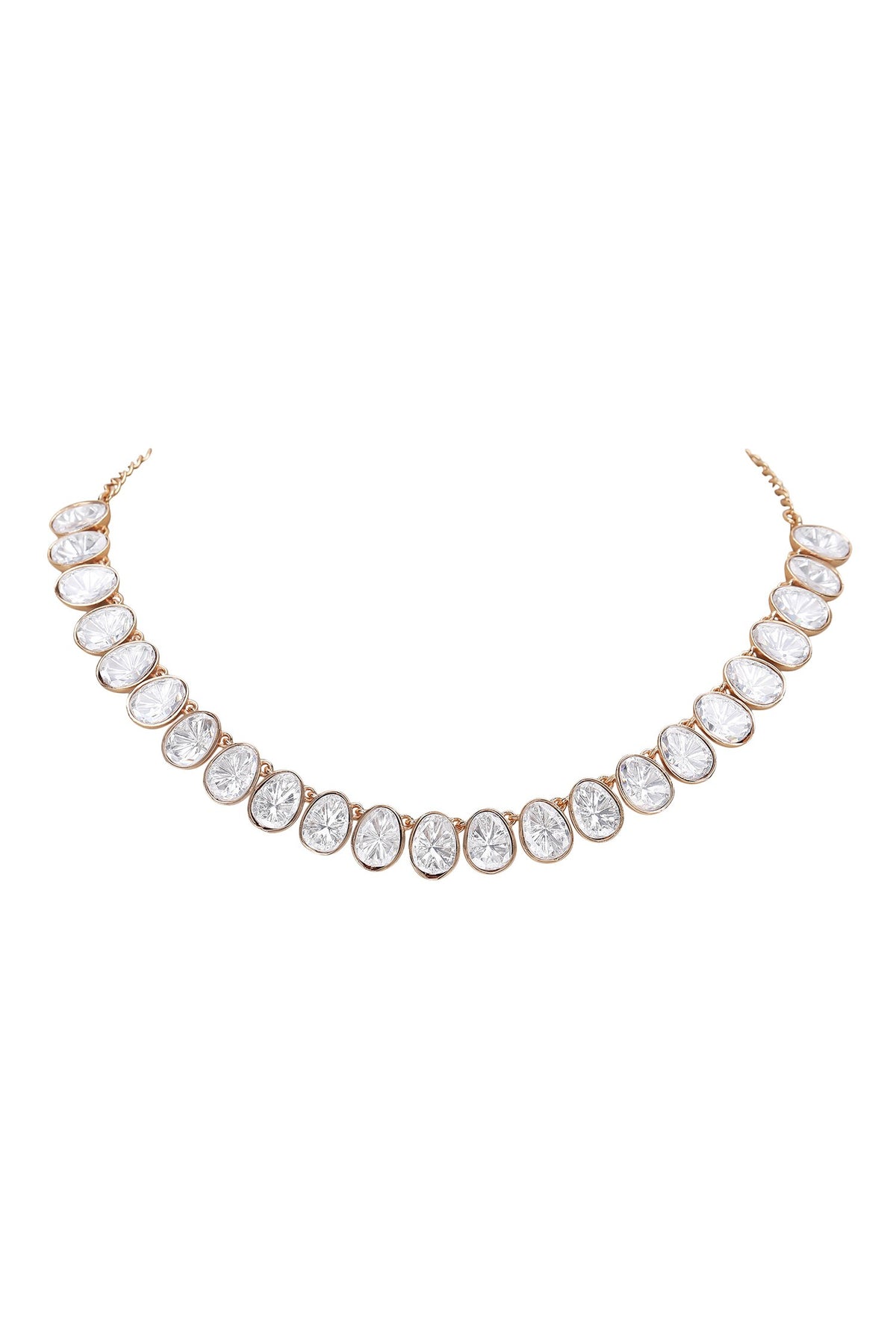 Kundan Embellished Necklace & Earring Set 