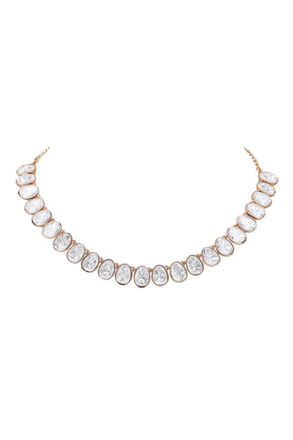 Kundan Embellished Necklace & Earring Set 