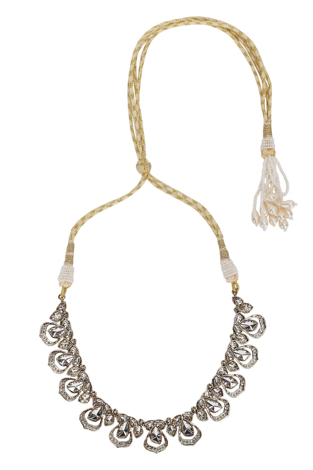 Kundan Embellished Necklace & Earring Set 