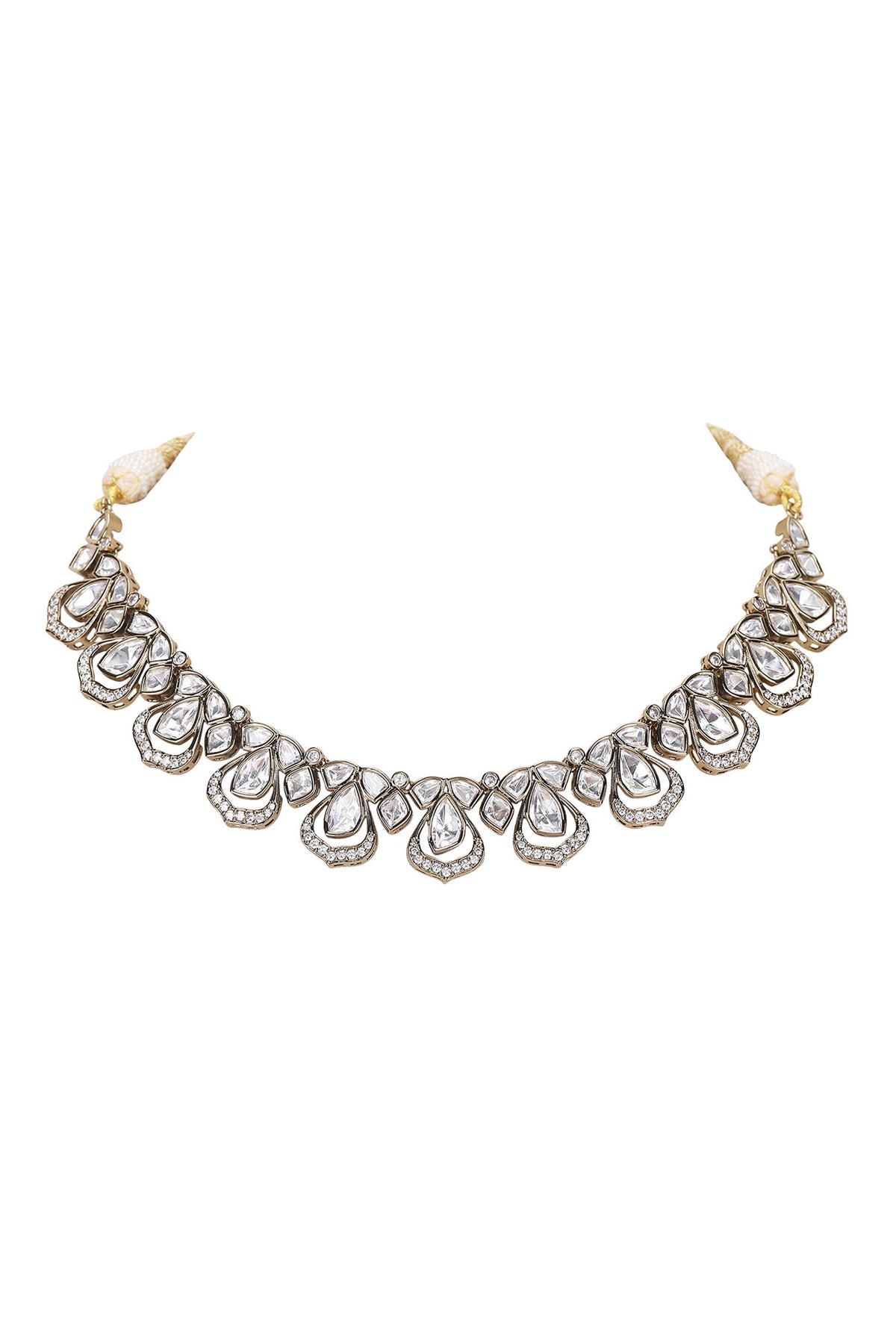 Kundan Embellished Necklace & Earring Set 