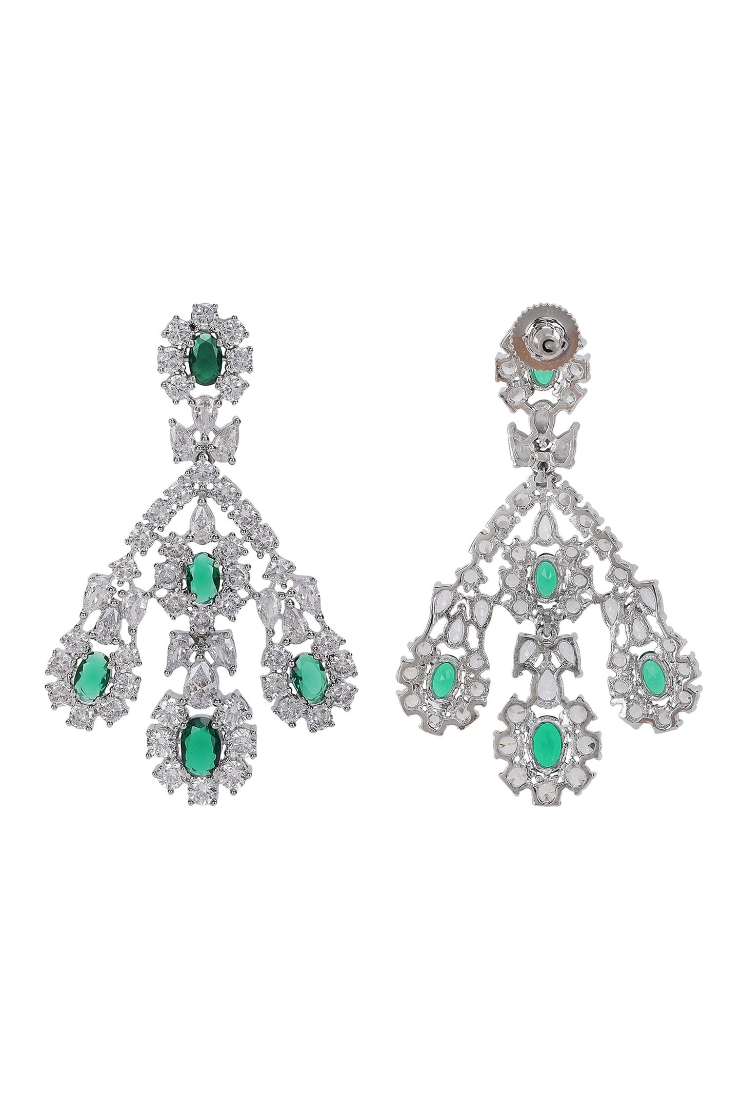 Multi Layered Faux Diamond Necklace Set 
