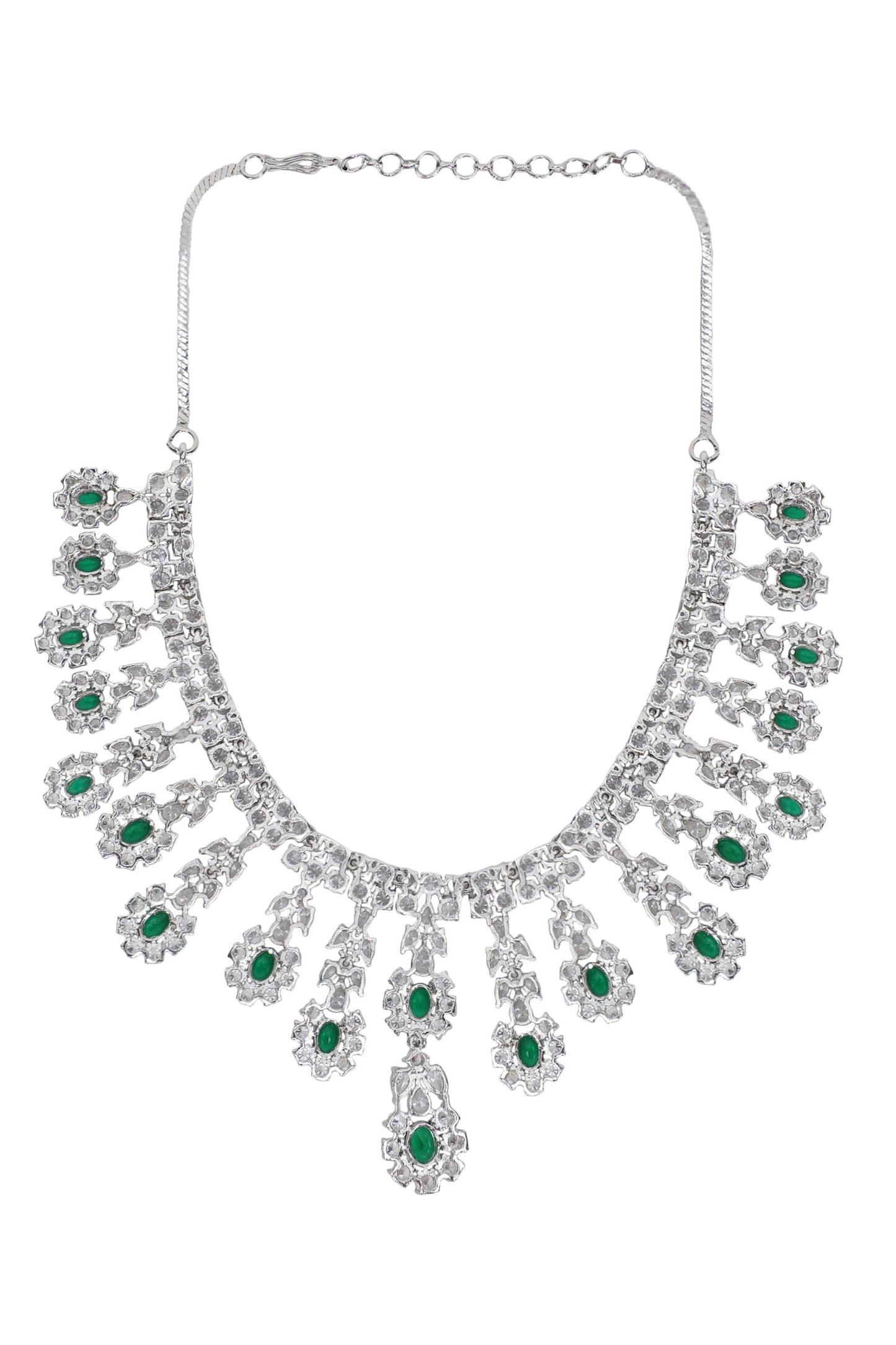 Multi Layered Faux Diamond Necklace Set 