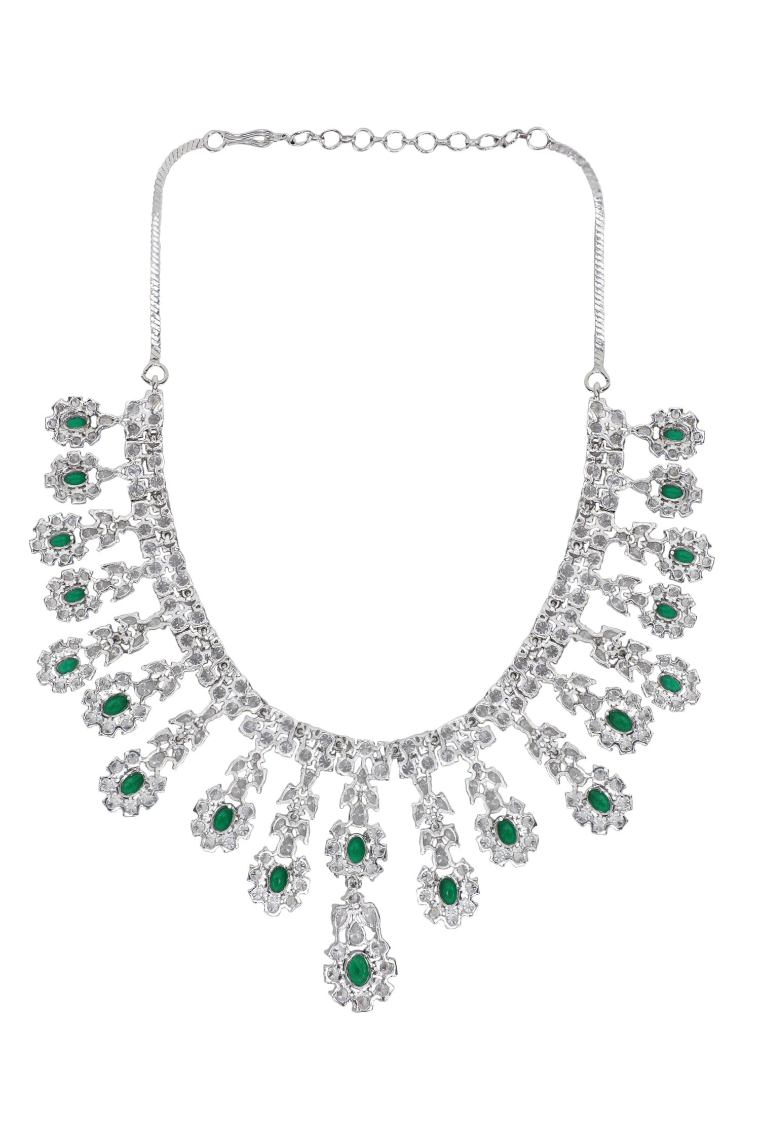 Multi Layered Faux Diamond Necklace Set 