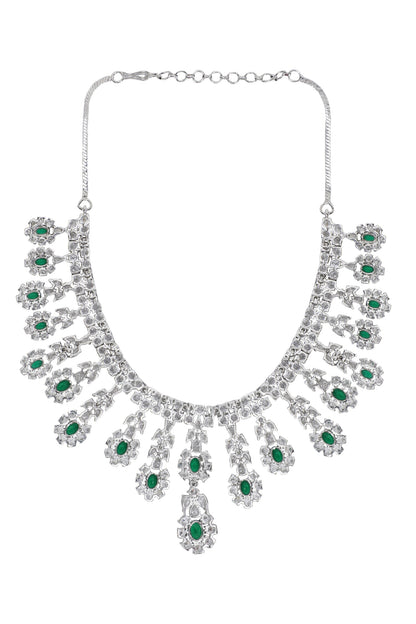 Multi Layered Faux Diamond Necklace Set 