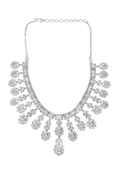 Faux Diamond Necklace & Earring Set 