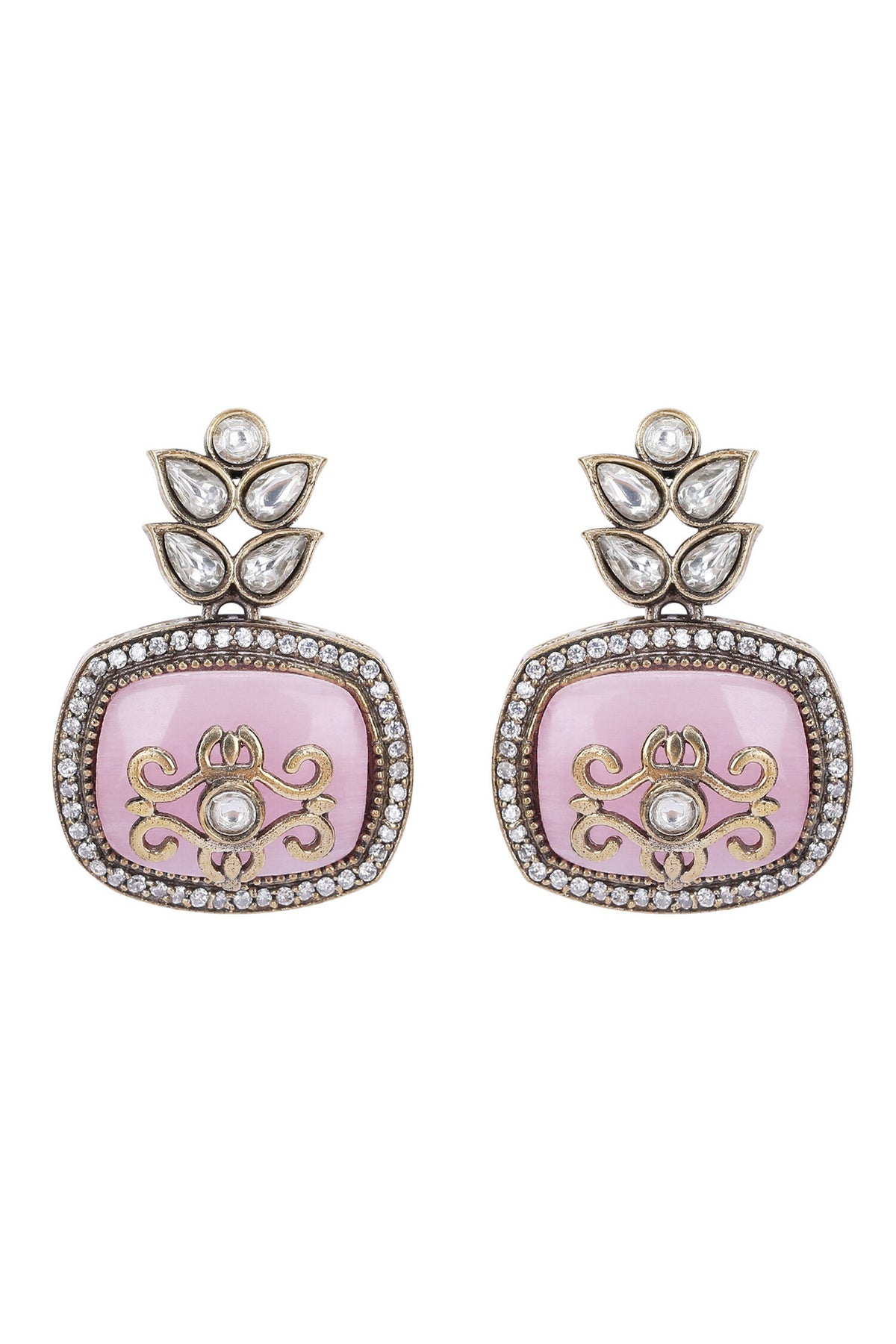 Kundan Stone Embellished Necklace Set 