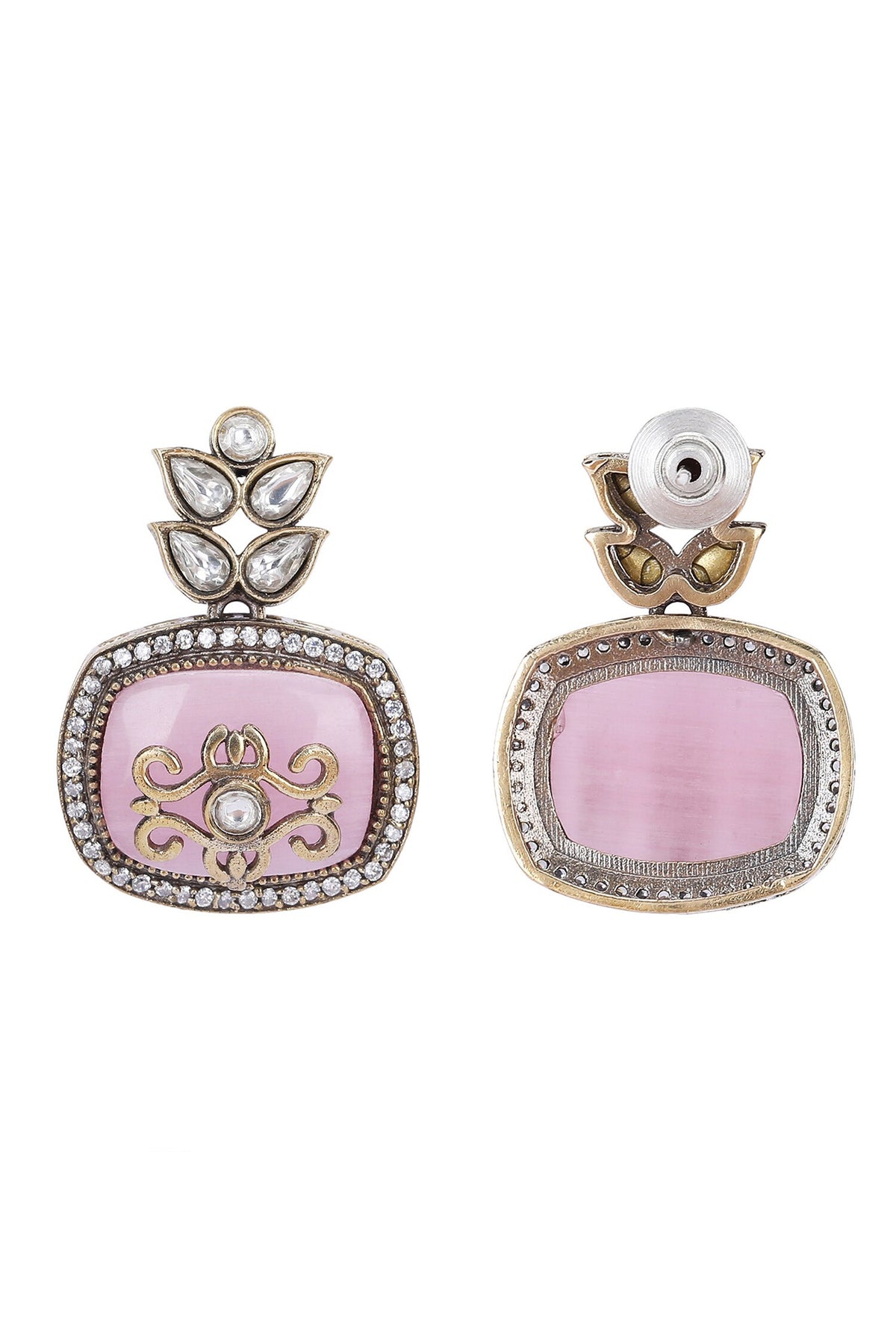 Kundan Stone Embellished Necklace Set 