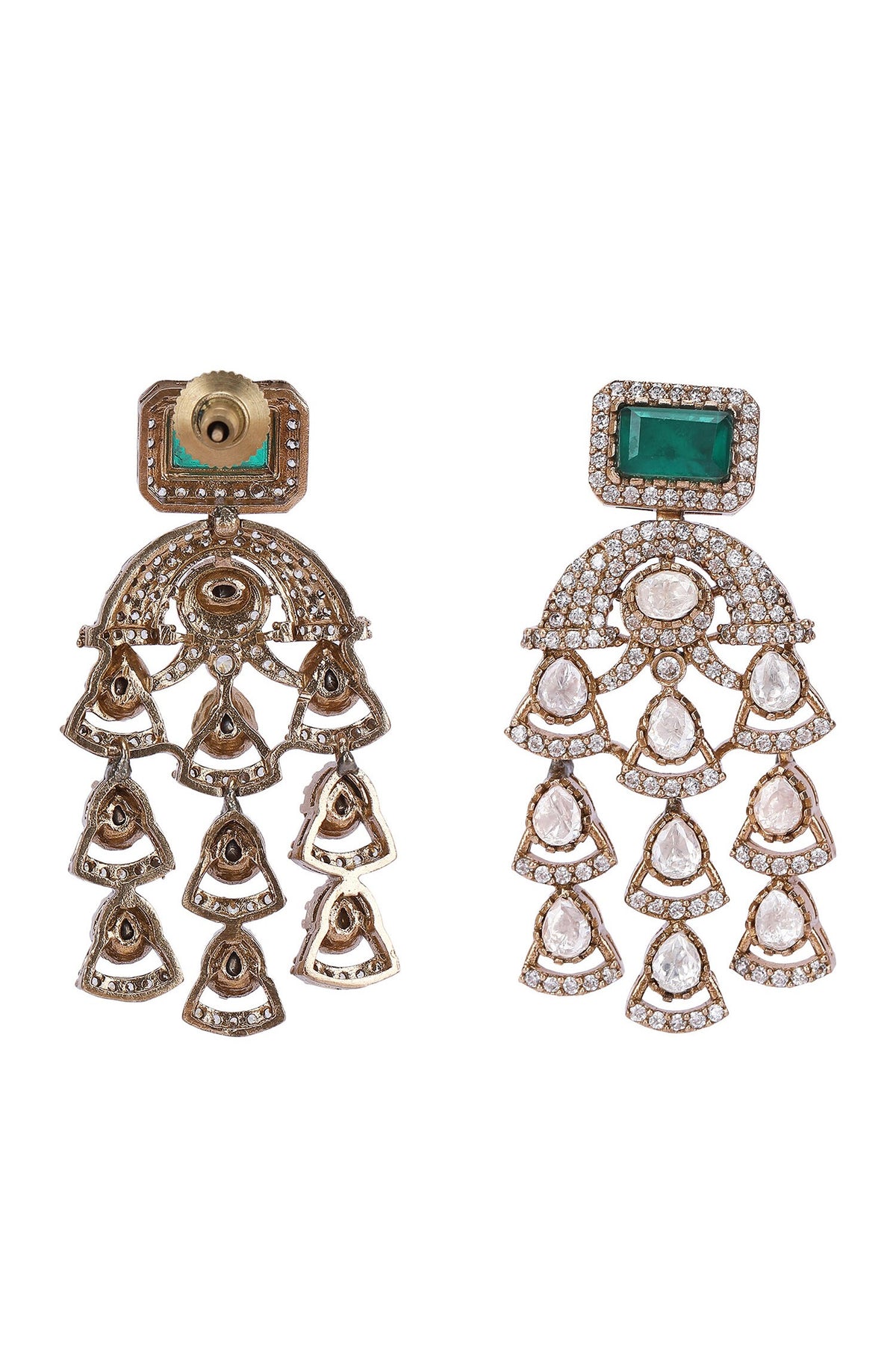 Kundan Green Bead Choker Necklace Set 
