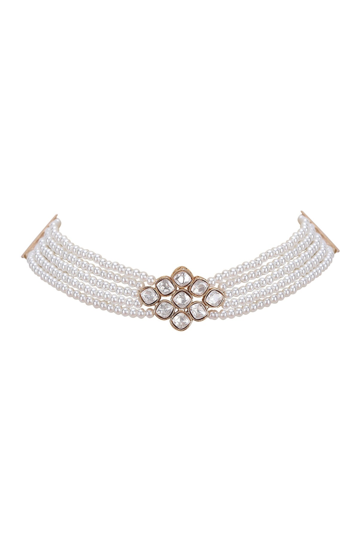 Kundan Pearl Necklace Set 