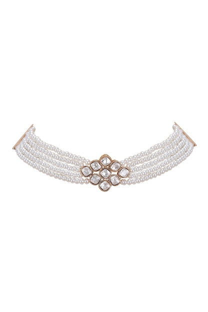 Kundan Pearl Necklace Set 