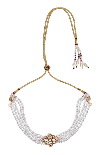 Kundan Pearl Necklace Set 