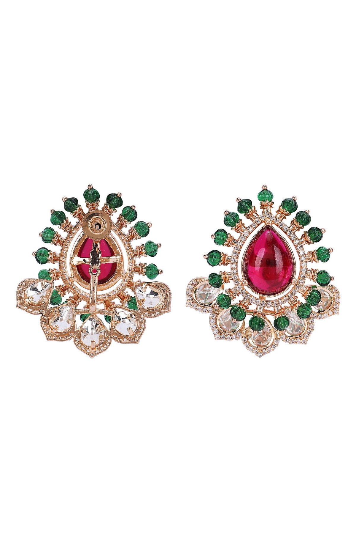 Kundan Stone Embellished Necklace Set 