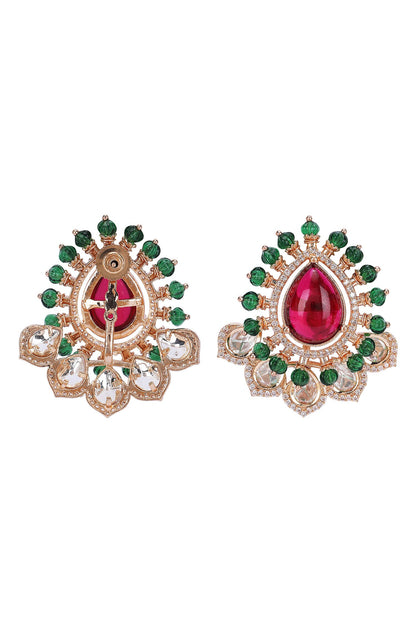Kundan Stone Embellished Necklace Set 