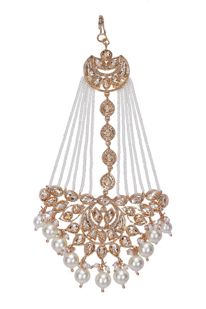Kundan Pearl Embellished Passa 