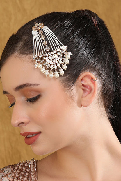 Kundan Pearl Embellished Passa 
