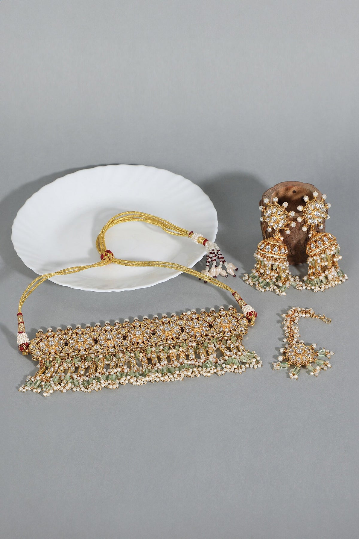 Kundan & Pearl Necklace Set 