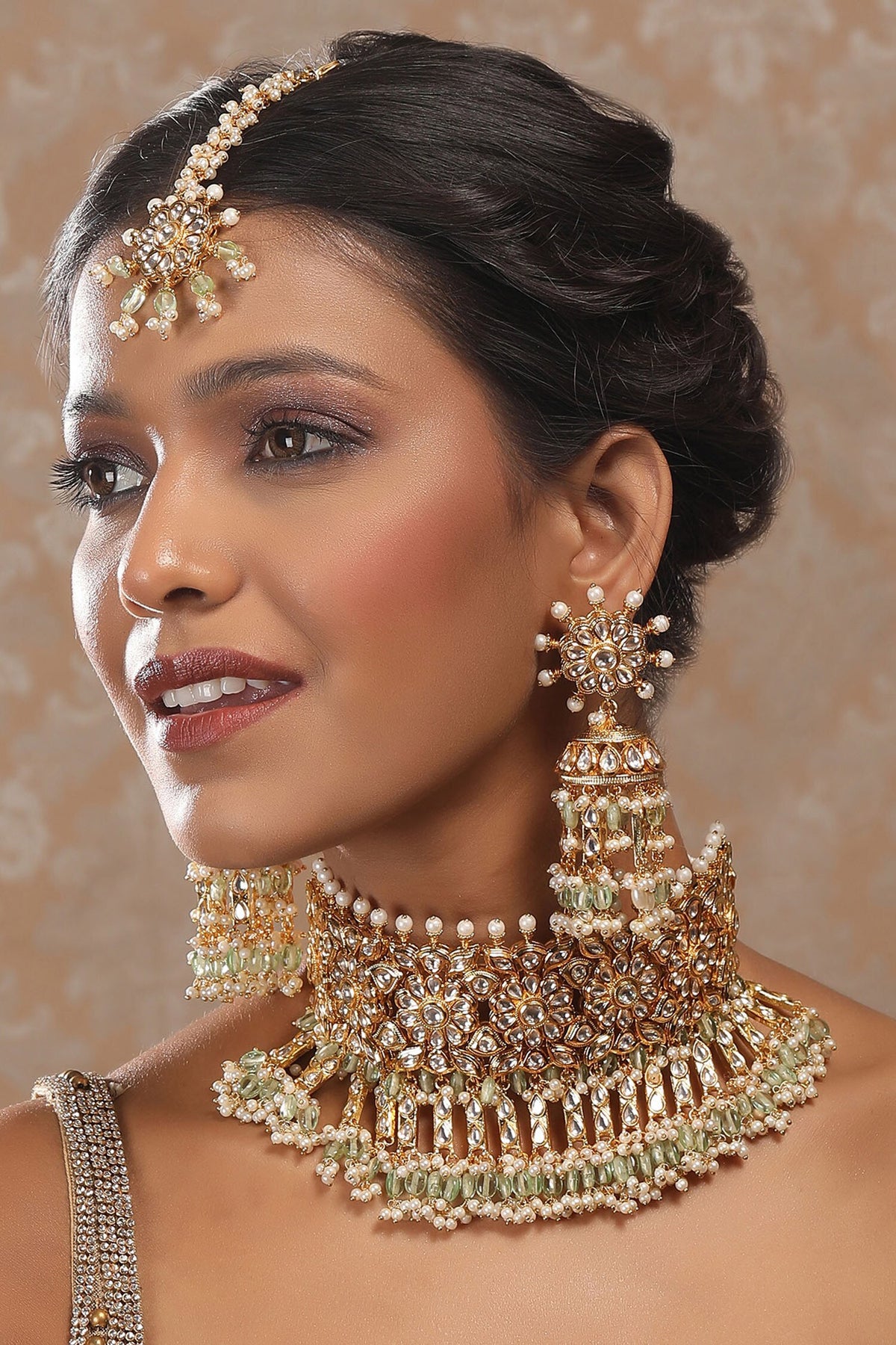 Kundan & Pearl Necklace Set 