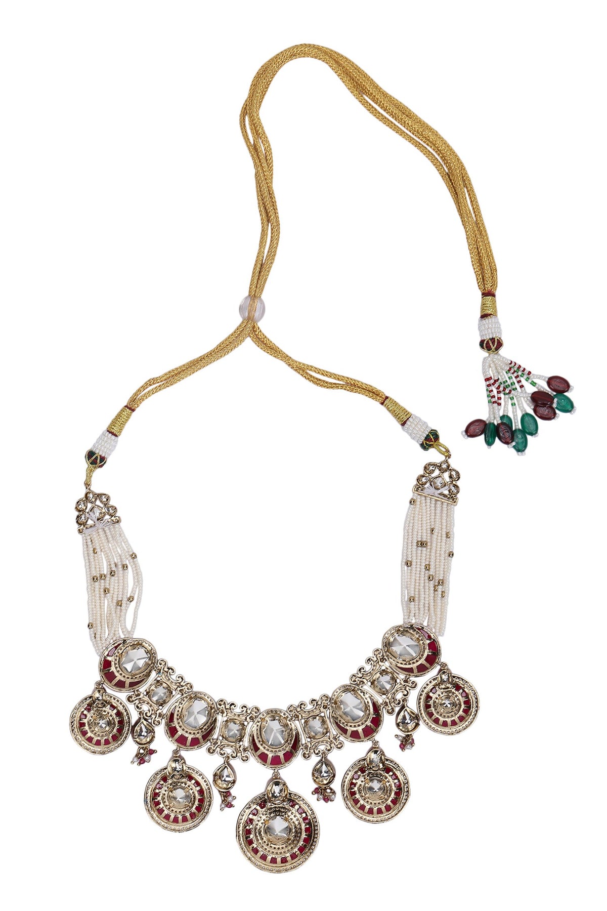 Cubic Zirconia & Bead Necklace Set 