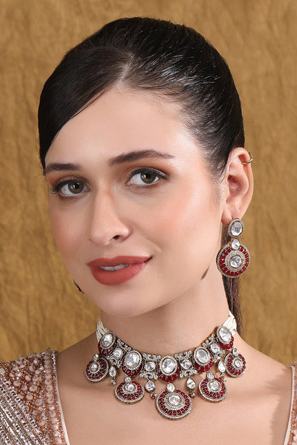 Cubic Zirconia & Bead Necklace Set 