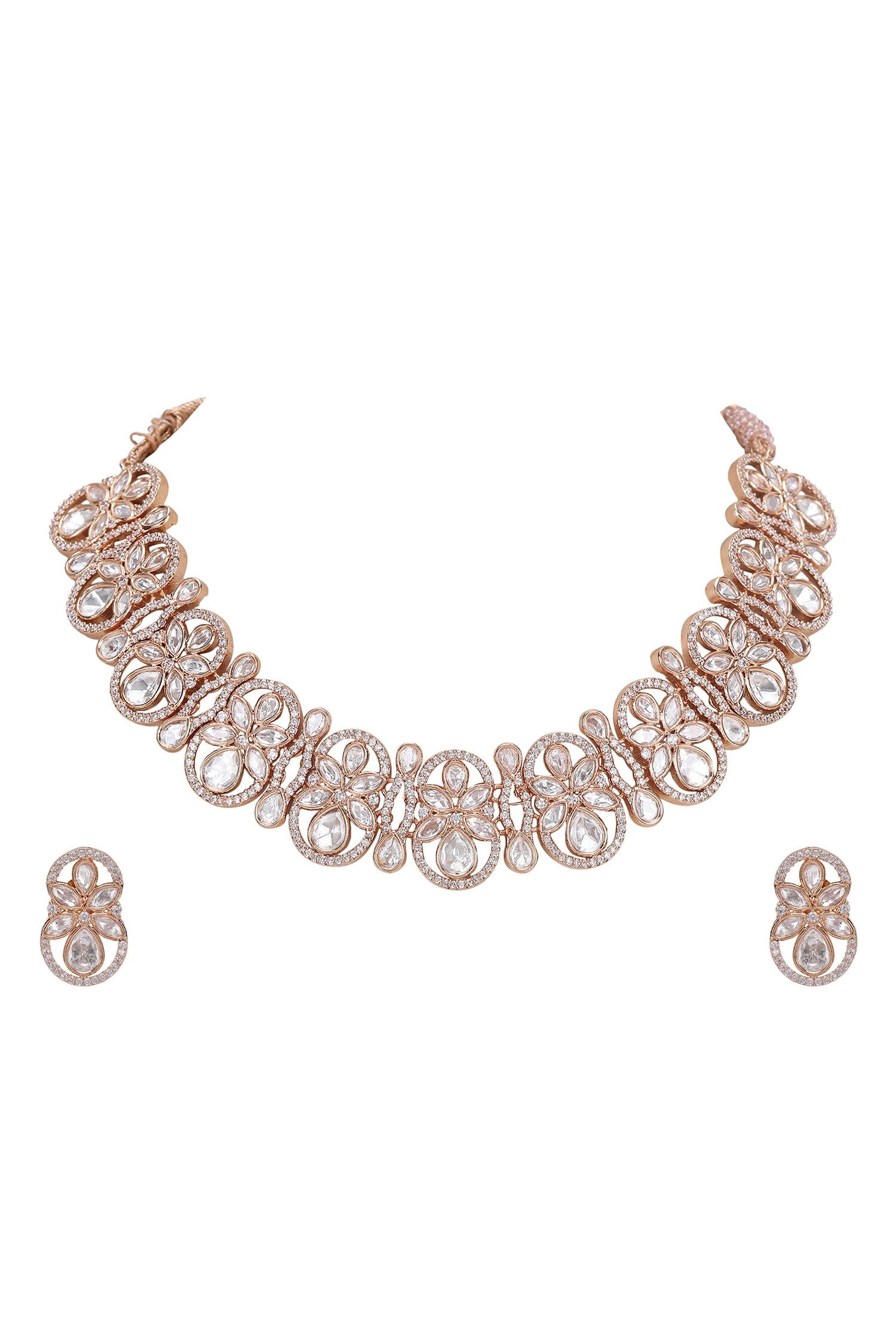 Kundan Embellished Necklace Set 