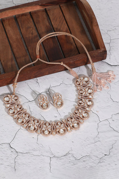 Kundan Embellished Necklace Set 