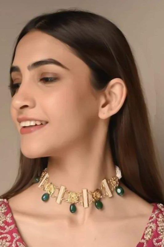 Mini Coin Carved Choker Necklace 