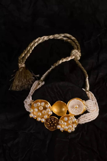 Vati Pearl Embellished Choker 