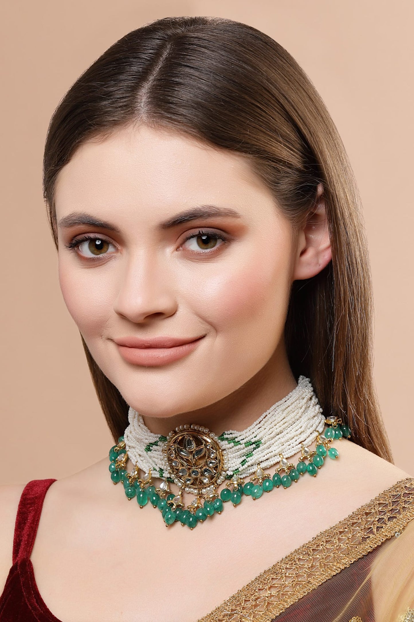 Kundan Pearl Multi-Chain Choker 