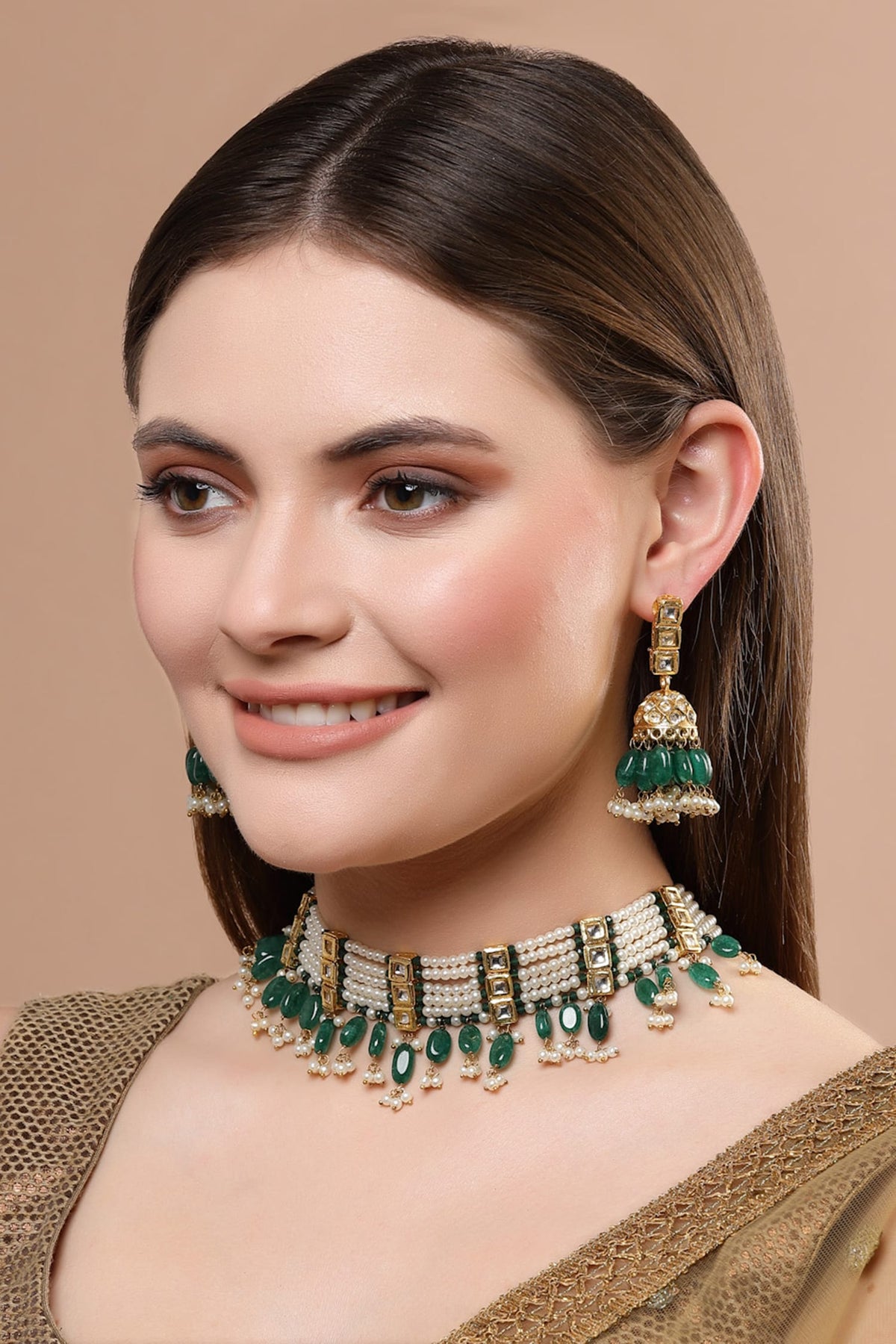 Kundan Pearl Choker Set 