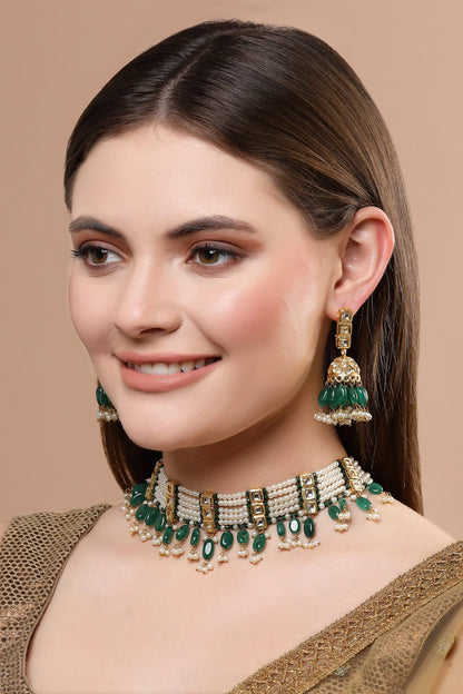Kundan Pearl Choker Set 