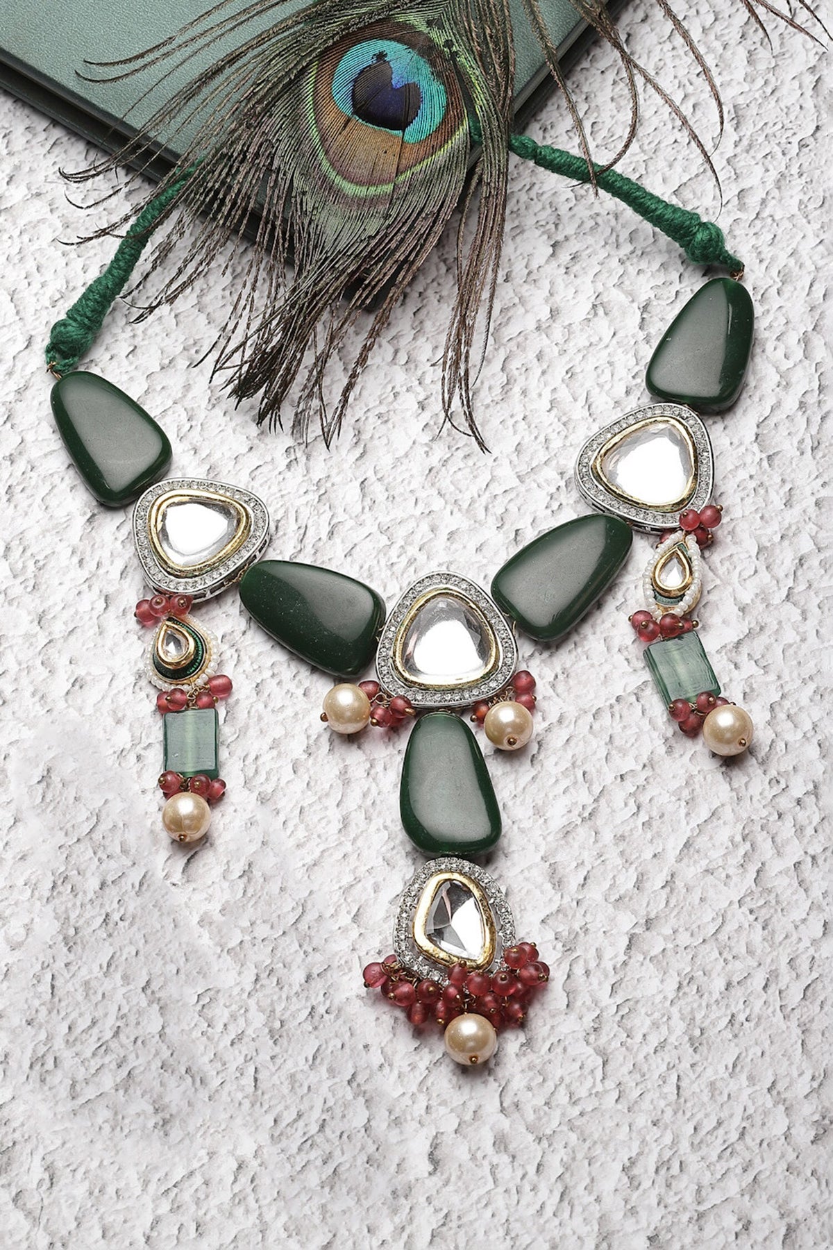 Gold Kundan Geometric Choker 