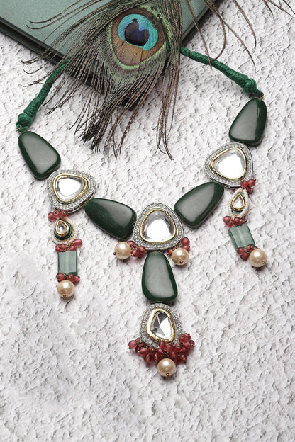 Gold Kundan Geometric Choker 