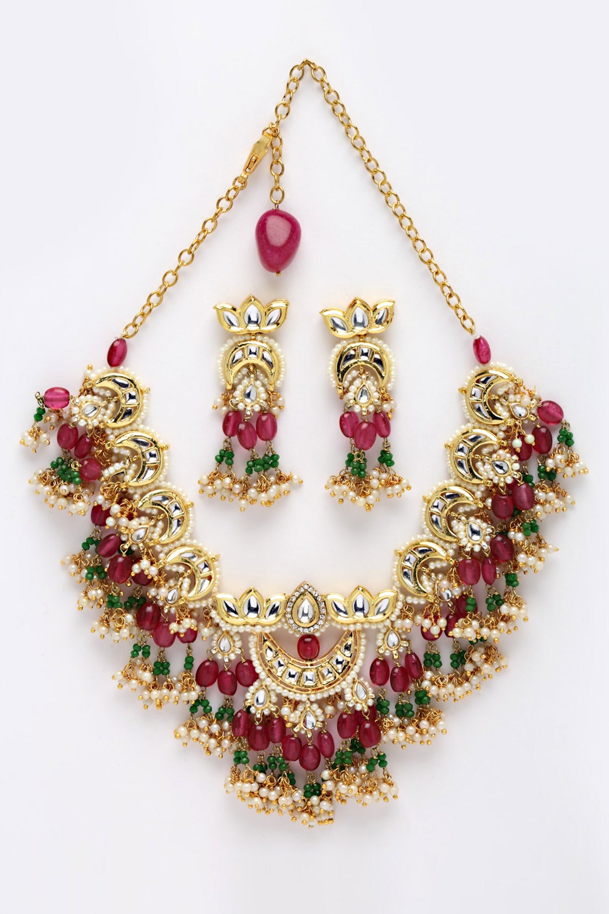 Kundan Pearl Necklace Set 