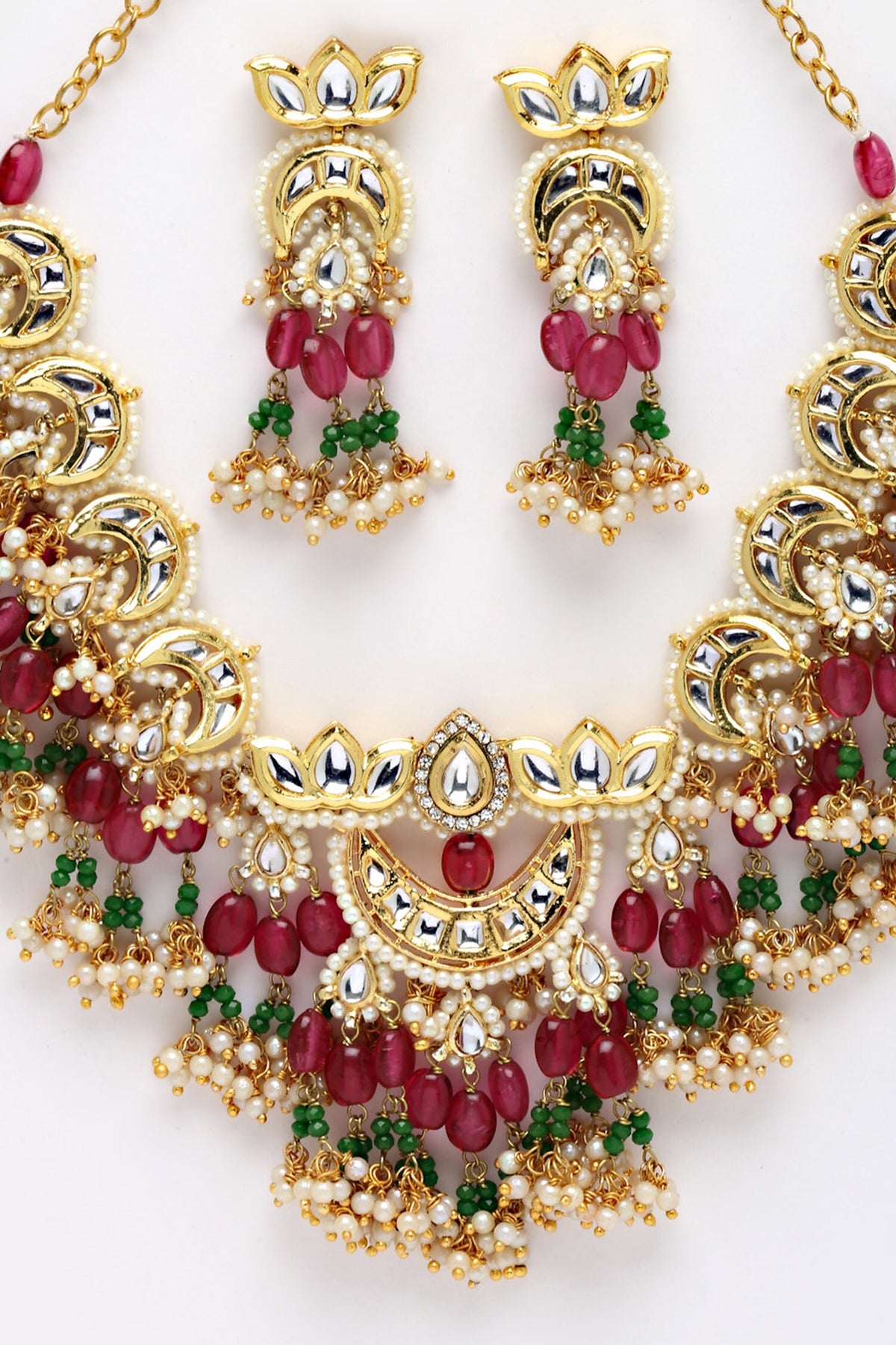 Kundan Pearl Necklace Set 