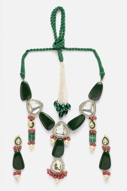 Kundan American Diamond Necklace Set 