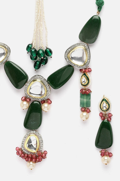 Kundan American Diamond Necklace Set 