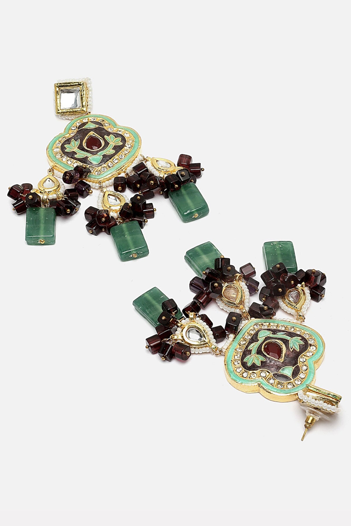 Natural Stone Embellished Necklace Set 